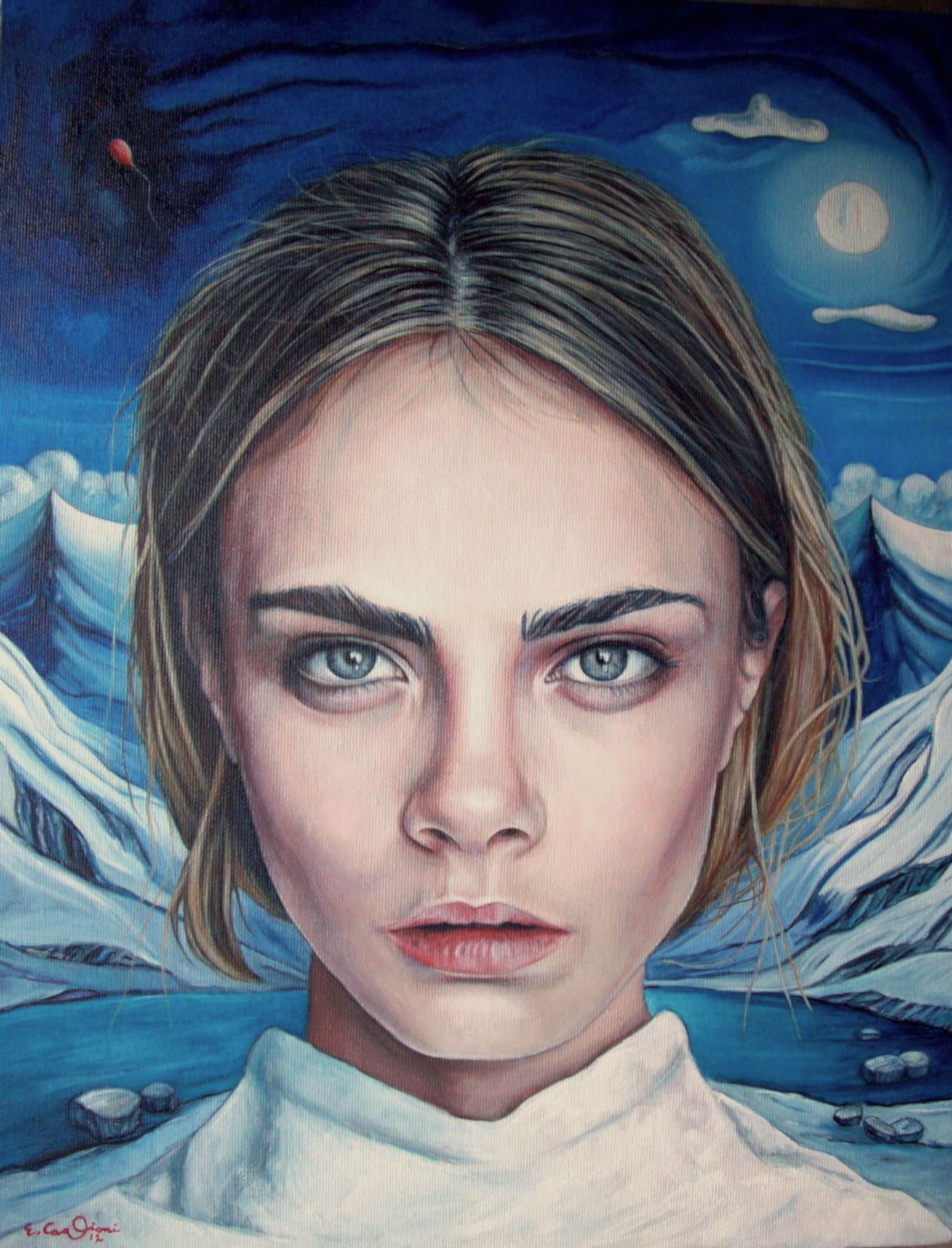 La fata vestita di neve, cm 35x45.
