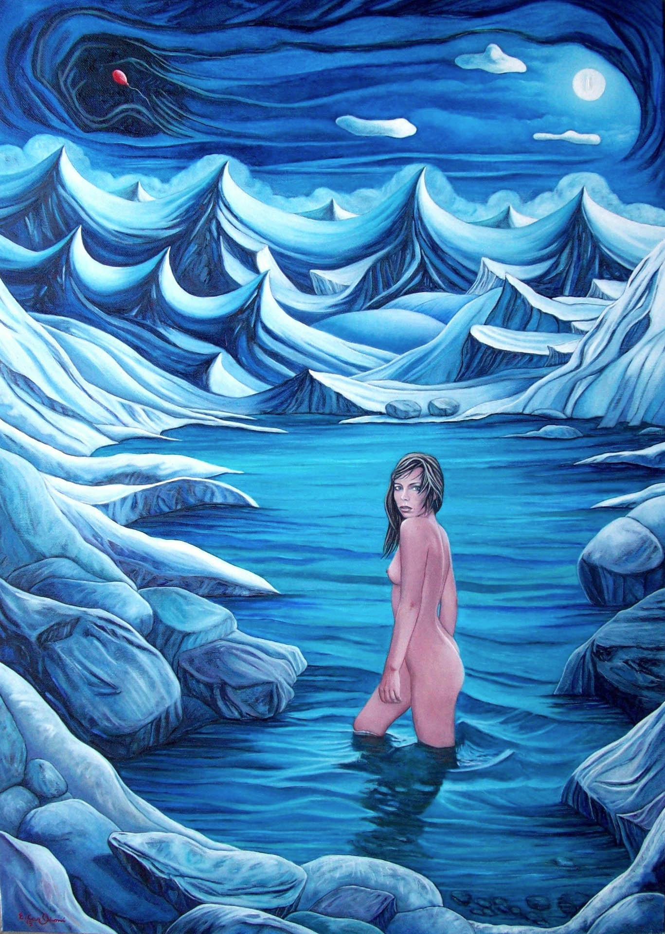Fata che voleva fare il bagno, cm 50x70.