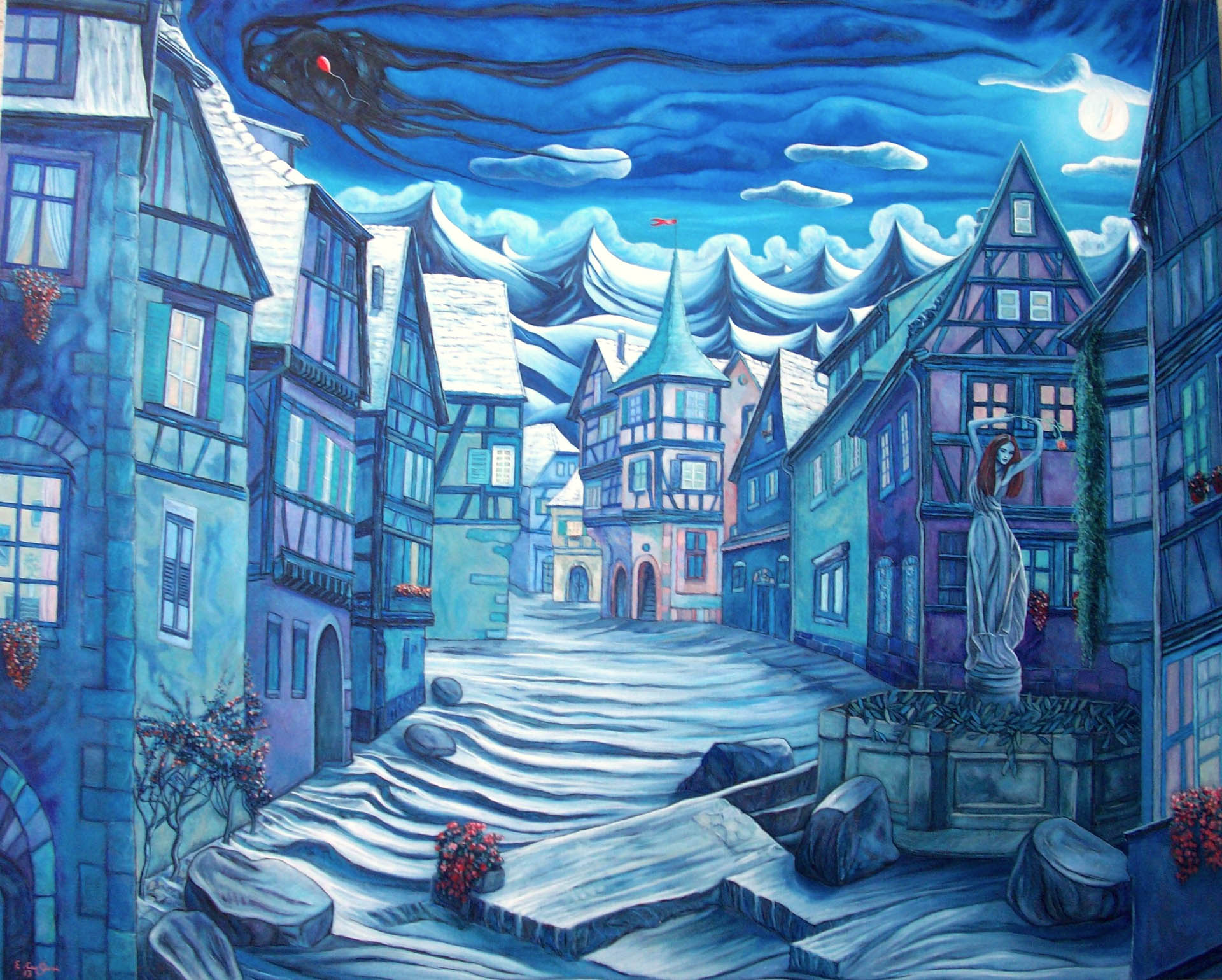 Le notti insonni, cm 100x80.