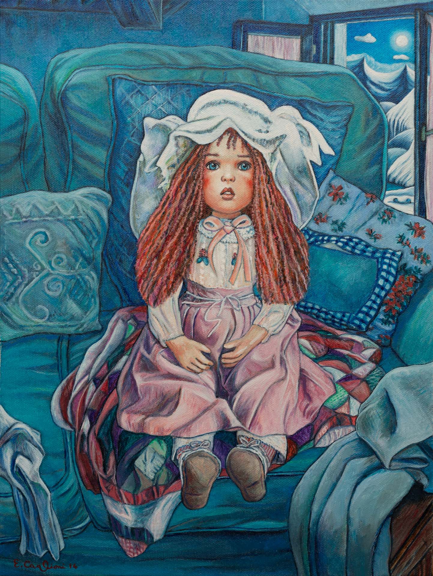 Bambola che ci salva dagli incubi, cm 30x40.