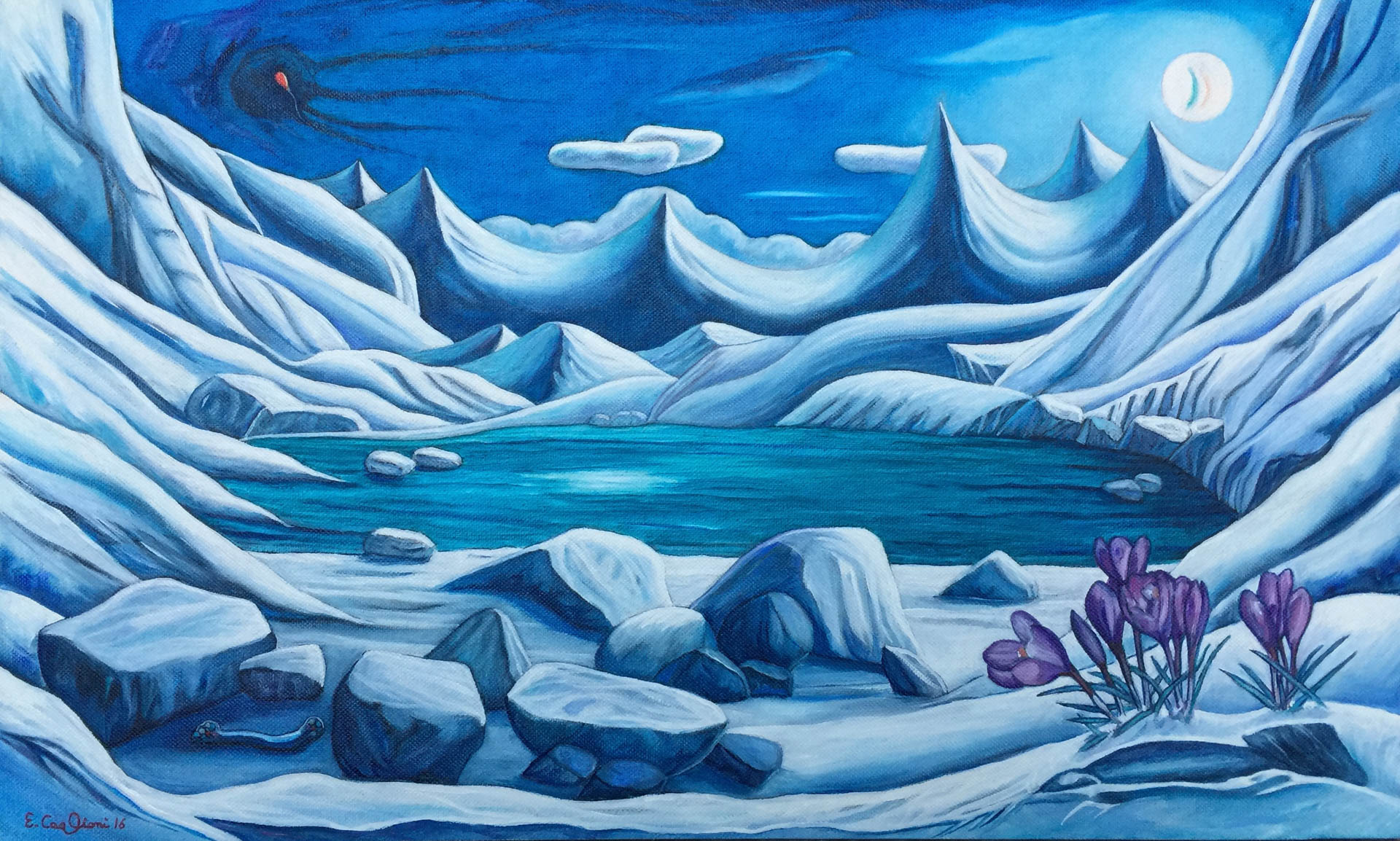 Nelle notti che si nutrono d’amore, cm 50x30.