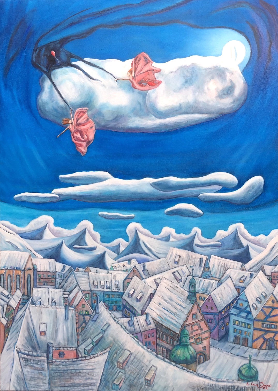 Fate che salvano la luce e la speranza, cm 50x70.