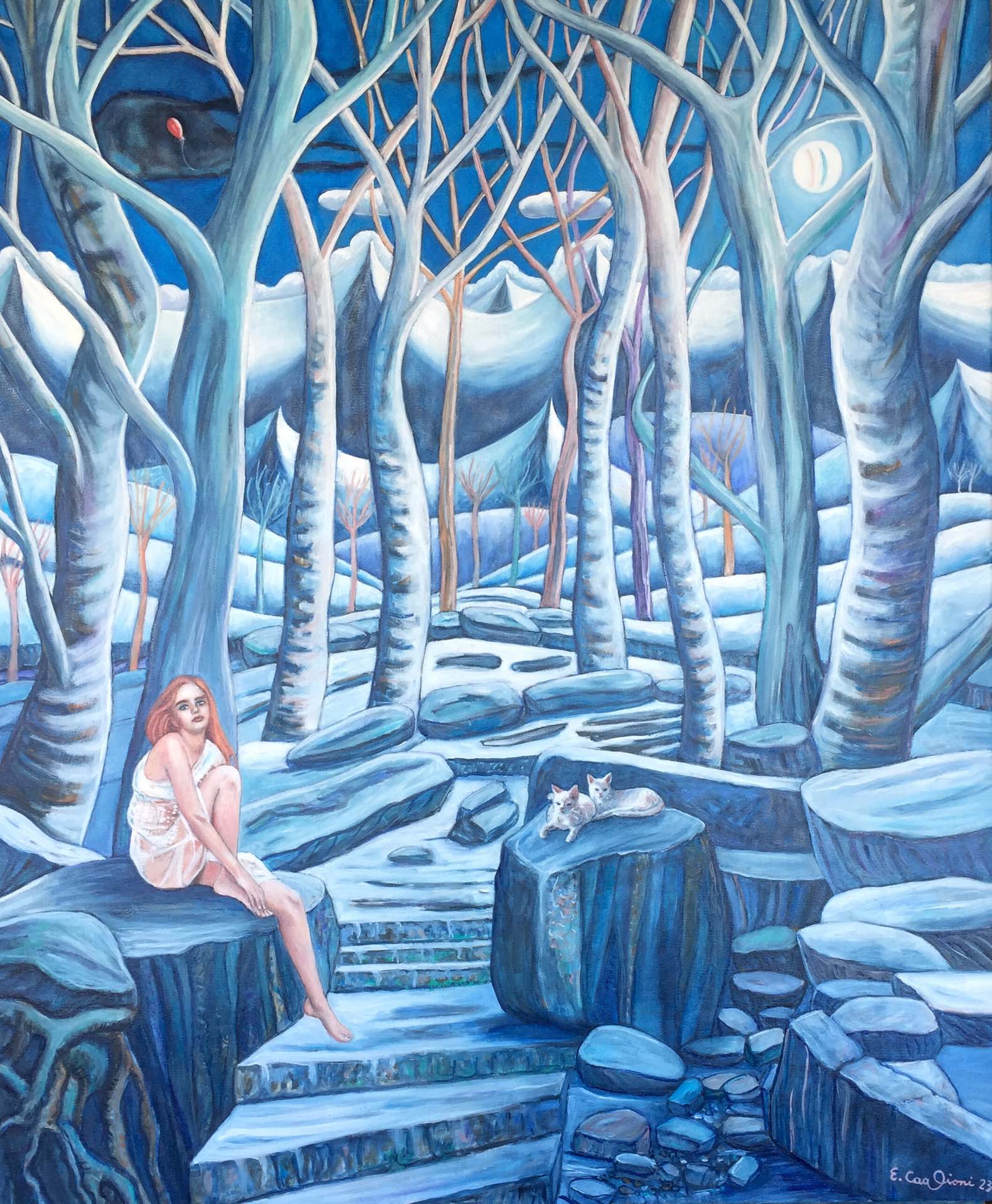 Fata che conserva i ricordi, cm 50x60.